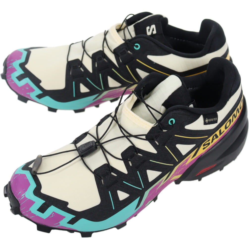 ４月限定！最大全額ポイント還元※要エントリー サロモン salomon メンズ トレイルランニングシューズ スピードクロス 6 ゴアテックス SPEEDCROSS 6 GORE-TEX トランスペアレントイエロー/ブラック/ウォーターフォール 478798【GJOM】