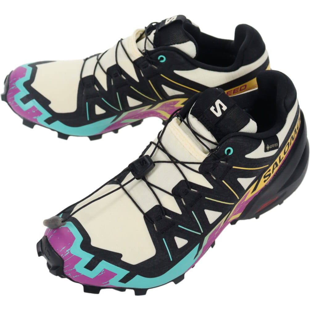 ４月限定！最大全額ポイント還元※要エントリー サロモン salomon ウィメンズ トレイルランニングシューズ スピードクロス 6 ゴアテックス SPEEDCROSS 6 GORE-TEX トランスペアレントイエロー/ブラック/ウォーターフォール 478802【GJOM】