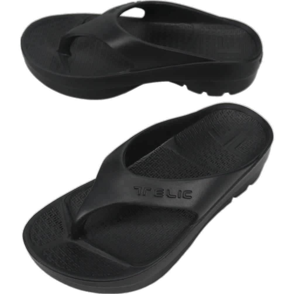 ４月限定！最大全額ポイント還元※要エントリー TELIC サンダル W-フリップフロップ W-FLIPFLOP ブラック BLACK 9589【GKOH】
