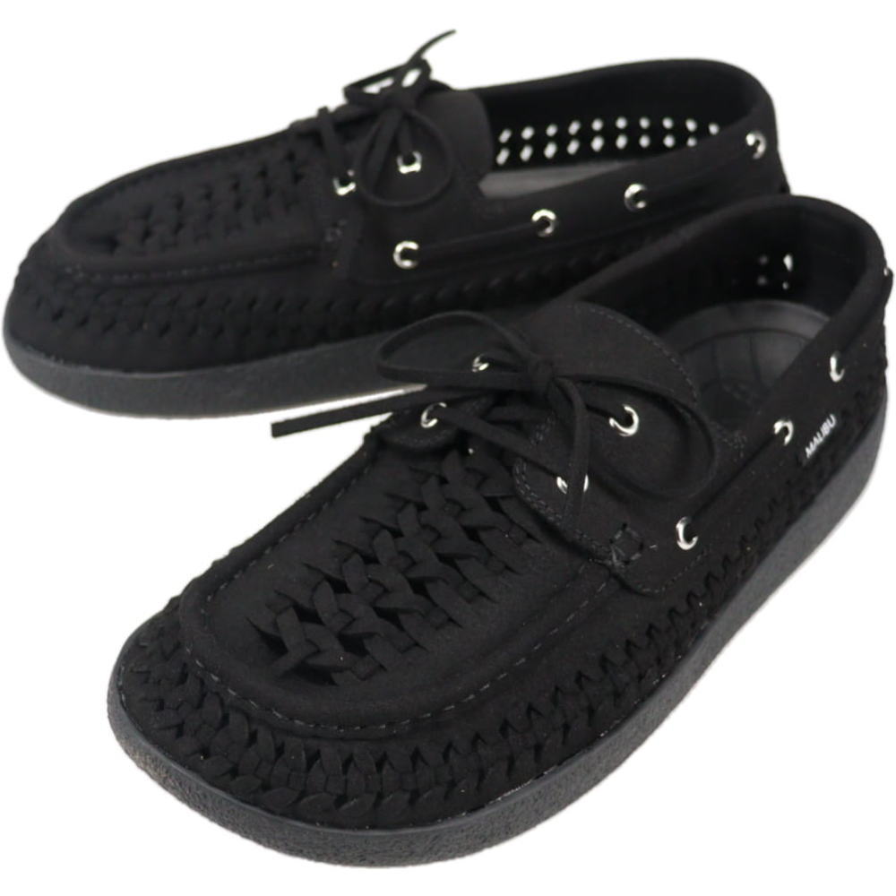 7月限定!最大全額ポイント還元※要エントリー マリブ サンダルズ MALIBU SANDALS スキッパー ボート シュー SKIPPER BOAT SHOE ブラック/ブラック MS31-0007【GKOI】|すにーかー倉庫
