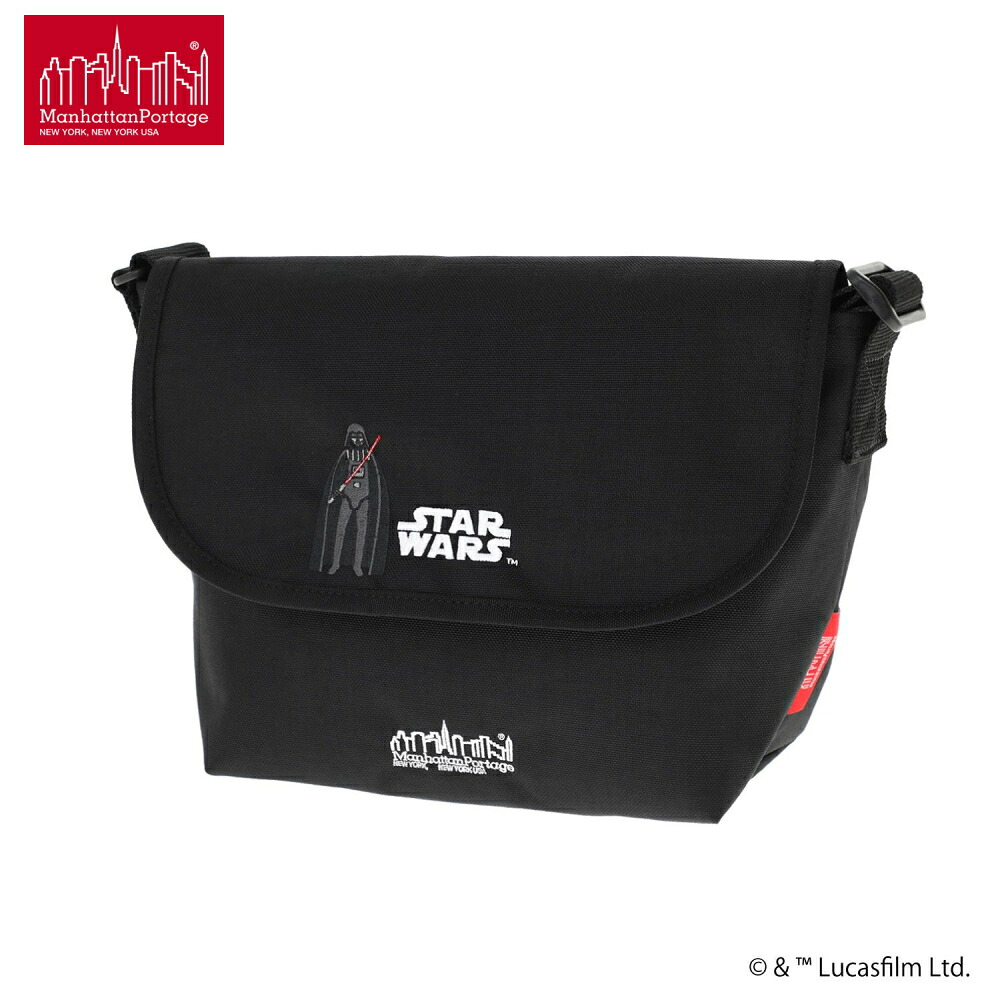 マンハッタンポーテージ Manhattan Portage NYLON MESSENGER BAG JR（SM） BACK POCKET W/ DIVIDER MAGNET 2025／STAR WARS ナイロン メッセンジャー バッグ JR(SM) バッグポケット W/ ディバイダー マグネット 2025/スターウォーズ 1605-JR-BP-D-MGNT-STW-25 BLK 【GJOI】 12,038円