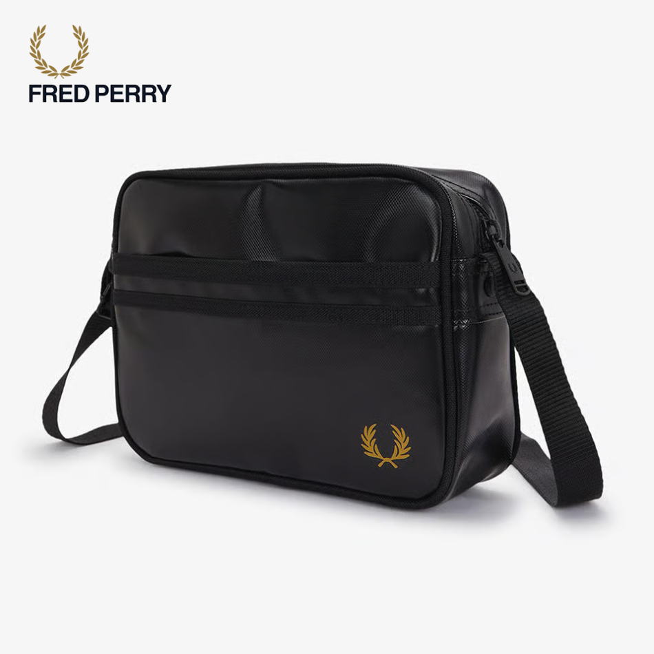 ４月限定！最大全額ポイント還元※要エントリー フレッドペリー FRED PERRY トーナル クラシック ミニ ショルダーバッグ Tonal Classic Mini Shoulder Bag L2169 774(ブラック/ゴールド)【GKOG】