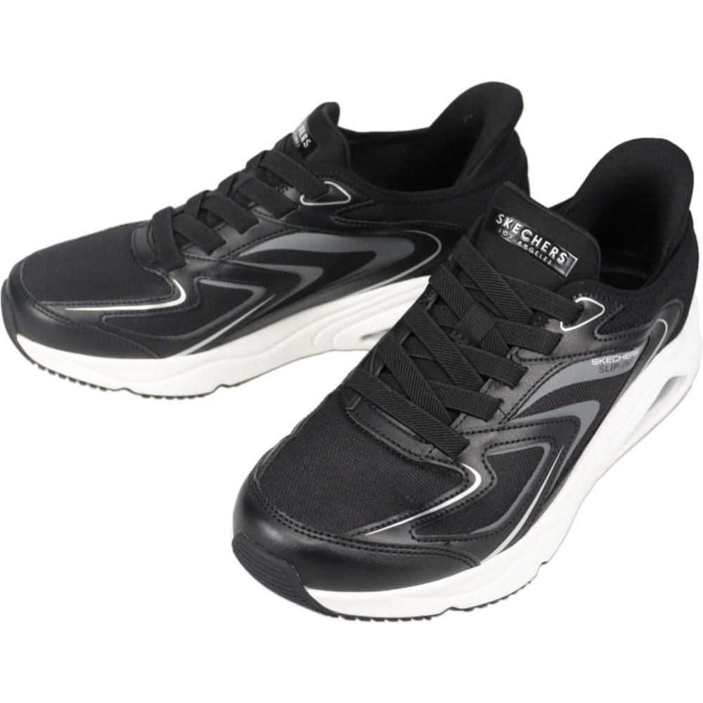 7月限定!最大全額ポイント還元※要エントリー スケッチャーズ SKECHERS スニーカー スリップインズ トレス エア ウノ ビジョン エアリー TRES AIR UNO VISION AIRY ブラック 183083 BLK【GION】|すにーかー倉庫