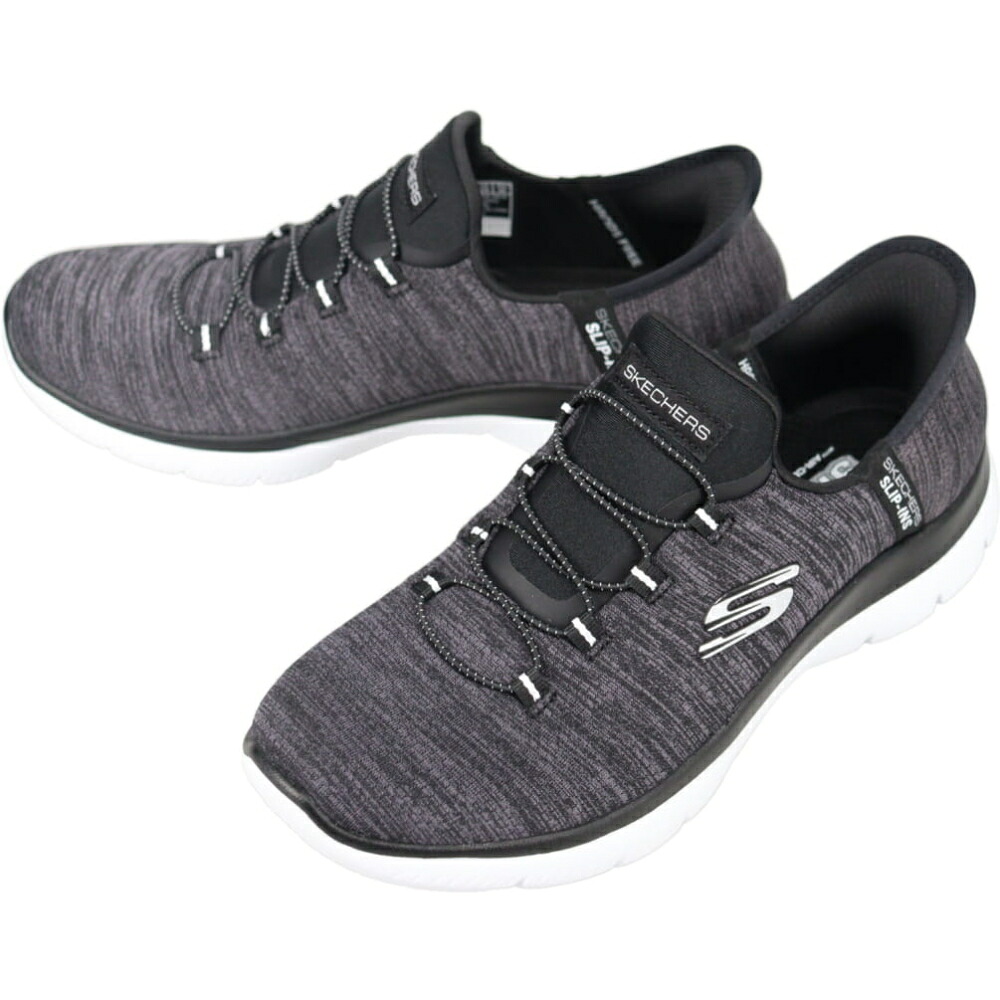 7月限定!最大全額ポイント還元※要エントリー スケッチャーズ SKECHERS スニーカー スリップインズ サミッツ エブリデイ セット SUMMITS EVERYDAY SET ブラック/ホワイト 150264 BKW【GJOF】|すにーかー倉庫