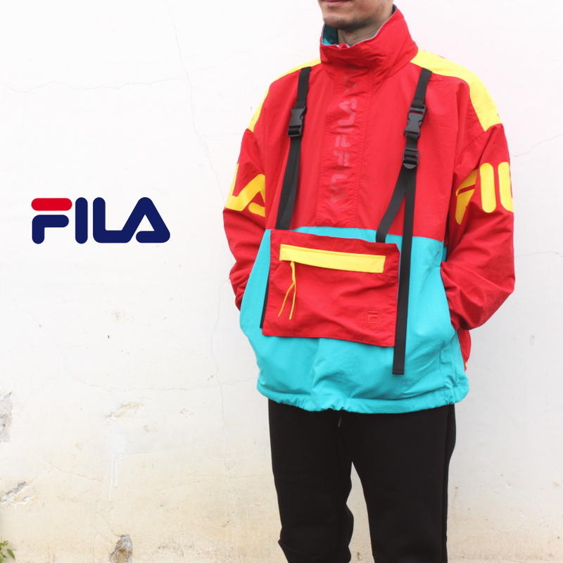 【楽天市場】フィラ FILA アウター ハーフジップジャケット レッド FM9673-11 [WA]【FNON】：すにーかー倉庫