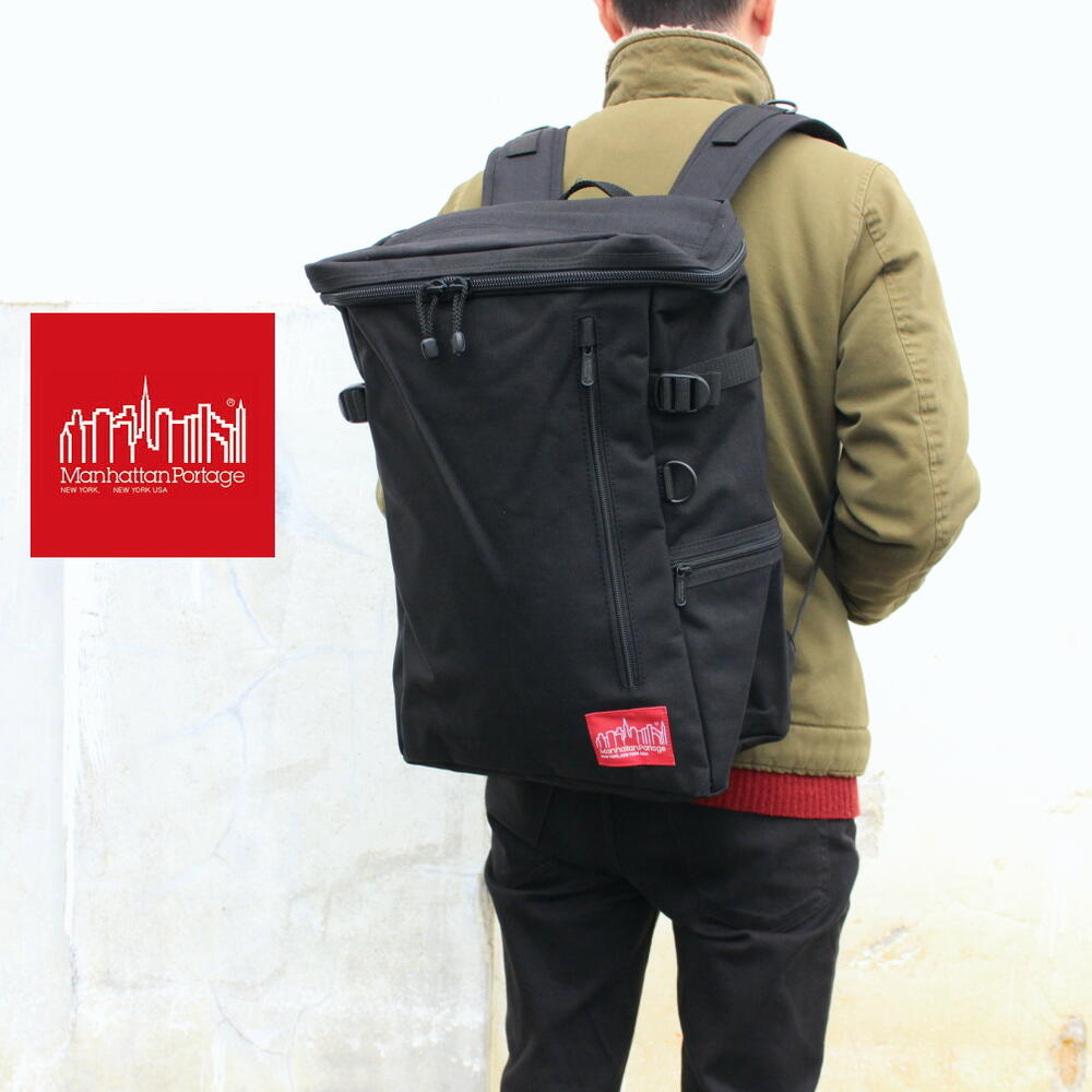 ４月限定！最大全額ポイント還元※要エントリー 定番 マンハッタンポーテージ Manhattan Portage バッグ ネイビー ヤード バックパック NAVY YARD BACKPACK 2231 ブラック BLK ［BG］【GOOH】