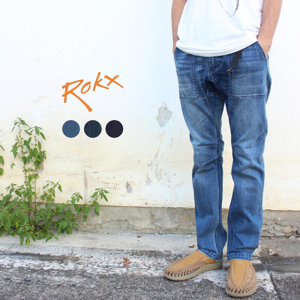 ４月限定！最大全額ポイント還元※要エントリー 定番 ロックス ROKX ウェア デニム ファティーグ パンツ DENIM FATIGUE PANT RXMS191008 MID USED(ミッドユーズド) DARK USED(ダークユーズド) ONE WASH(ワンウォッシュ) ［WA］