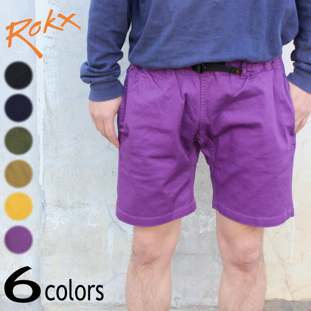 ４月限定！最大全額ポイント還元※要エントリー 定番 ロックス ROKX エムジー ロックス ショーツ MG ROKX SHORT RXMS193022 ブラック インディゴ オリーブ チノ ゴールド パープル［WA］【GFOH】