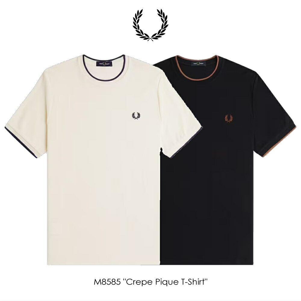 ４月限定！最大全額ポイント還元※要エントリー フレッドペリー FRED PERRY クレープ ピケ Tシャツ Crepe Pique T-Shirt M8585 560 795【GJOH】