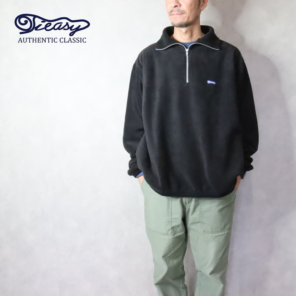４月限定！最大全額ポイント還元※要エントリー Tieasy ティージー アンチ ピリング フリース ジップアップ Anti Pilling Fleece Zipup ブラック BLACK te0-32【GJFF】