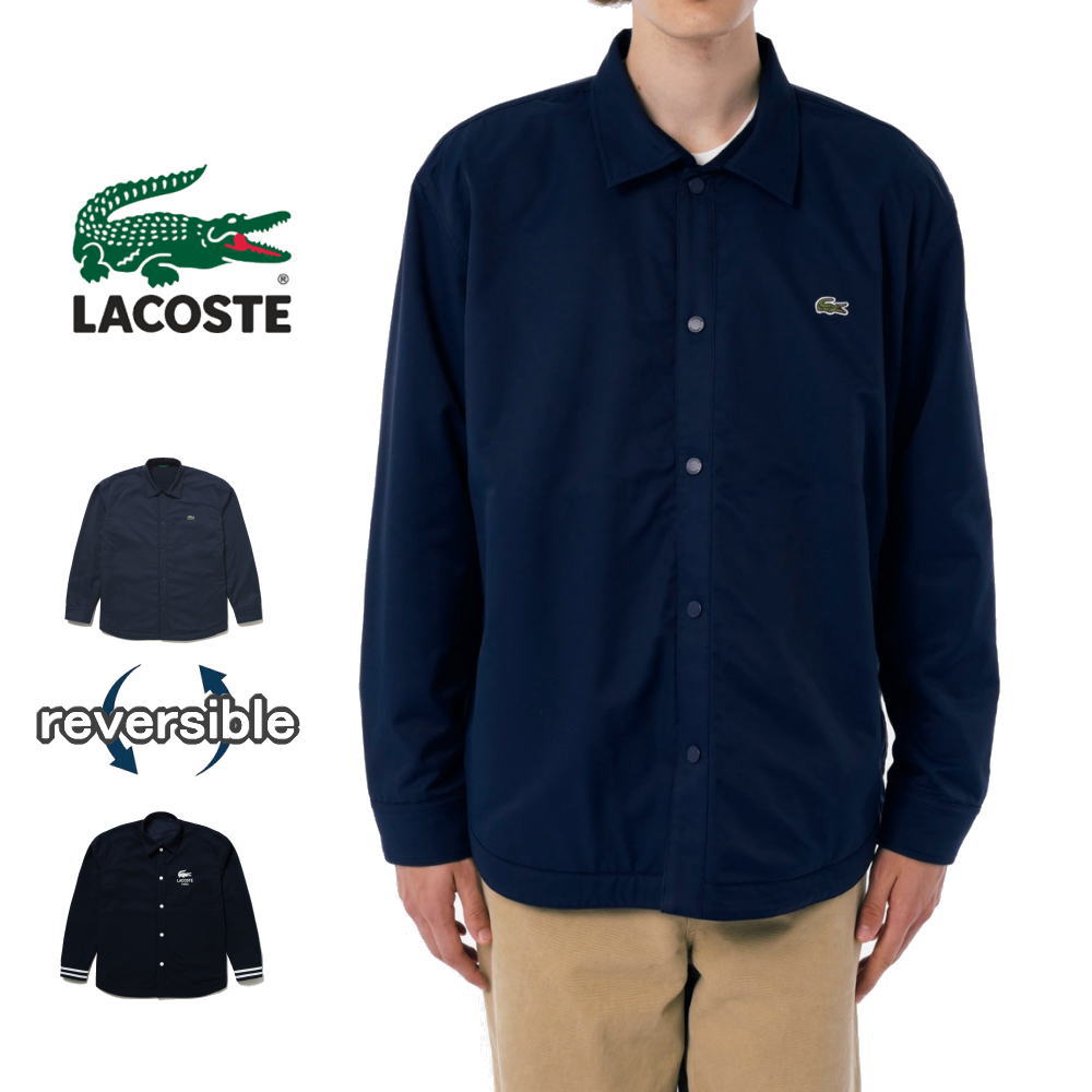 7月限定!最大全額ポイント還元※要エントリー ラコステ LACOSTE コーチ×バーシティ リバーシブルジャケット CH9350-99 166(ネイビー) 【GION】|すにーかー倉庫
