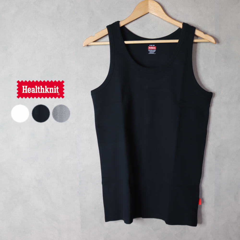 【新品】2枚組 USコットン Healthkuit ヘルスニット ヘンリーネック 抗菌防臭加工Healthknit ヘルスニット 2Pack U.S.