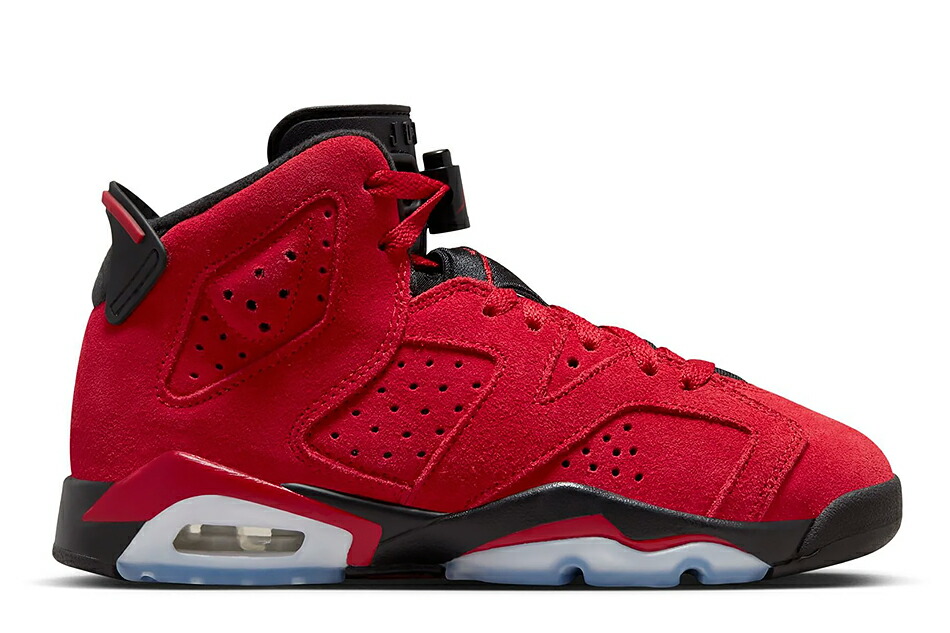 「Sale!」 NIKE AIR JORDAN 6 RETRO (GS) 「TORO BRAVO」 384665-600 VARSITY RED/BLACKナイキ エア ジョーダン 6 レトロ トロ ブラボー バーシティ レッド ブラック レディース ガールズ スニーカー画像