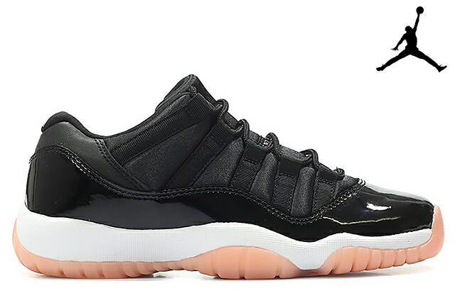 NIKE AIR JORDAN 11 RETRO LOW GG 580521-013 BLACK/BREACHED CORAL-WHITEナイキ エアジョーダン 11 レトロ 置き目 GG 黒いこと コーラル レディース ガールズ スニーカー 割り引き1