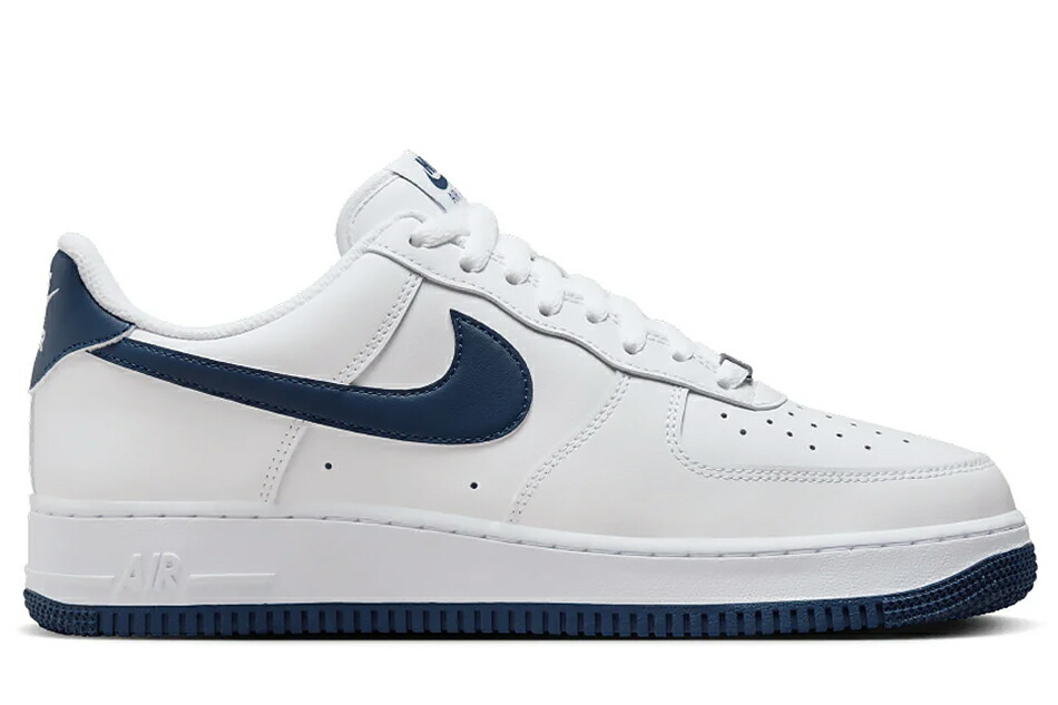 Nike Air Force 1 07 Mens Shoes (FJ4146-104 White/White/Midnight Navy) Size 9.5