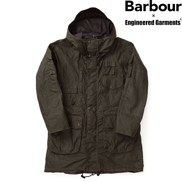 barbour x engineered garments zip parka