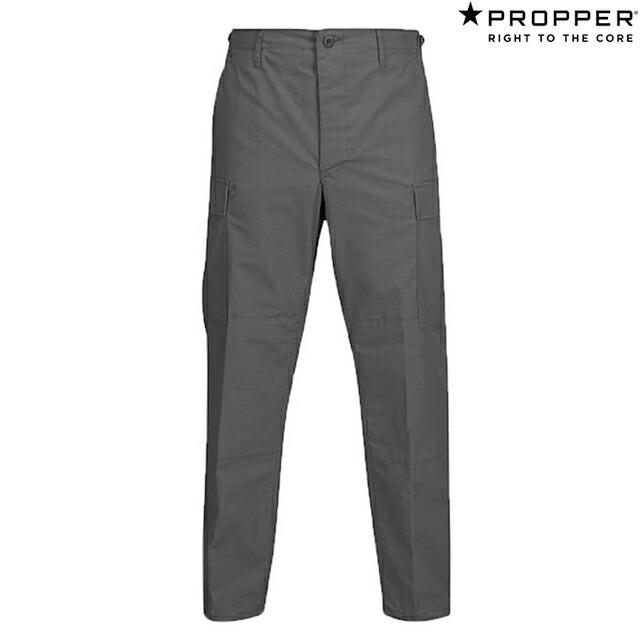 Propper BDU Trouser Button Fly - Battle Rip 65/35 Poly/Cotton Ripstop F5201 Dark Grey (Short or Regular) プロッパー BDU トラウザー カーゴ レングス:ショートorレギュラー アーミー ミリタリー パンツ ダークグレー アメリカ軍 キャンプ アウトドア