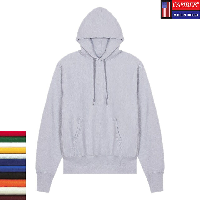 CAMBER 232 CROSS KNIT PULL OVER HOODED 11COLORS Made in U.S.Aキャンバー クロスニット プルオーバー フード パーカー ヘビーウェイト 12オンス 厚手 無地 裏起毛 定番｜Sneeze