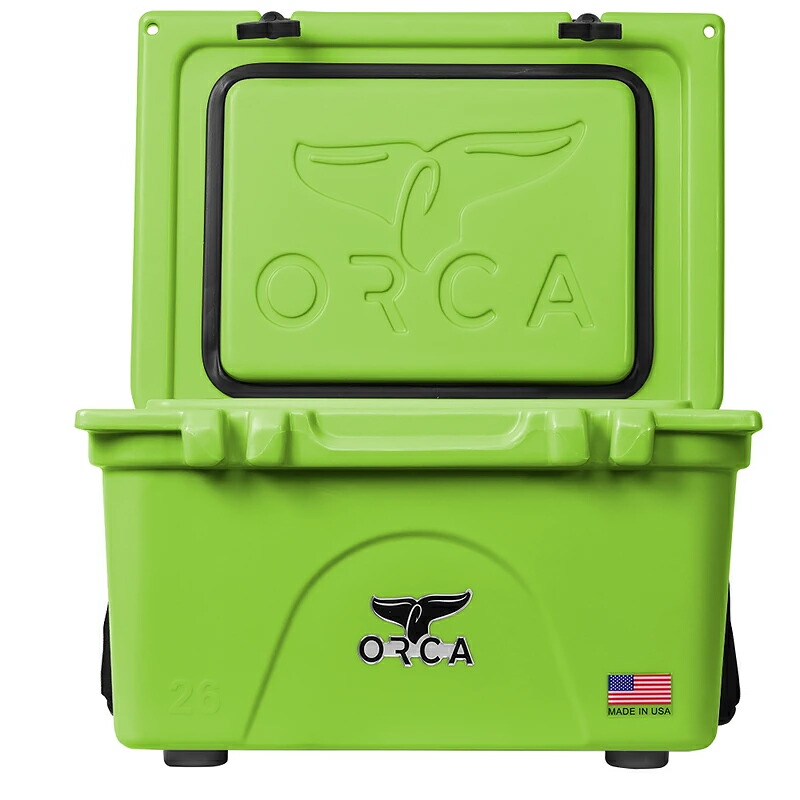 ORCA COOLERS 26 LIME Made ORCL026orca QUART U.S.A USA in アウトドア オルカ キャンプ  クーラー クーラーBOX グリーン ソロキャンパー ボックス ライム 釣り 超格安価格 26