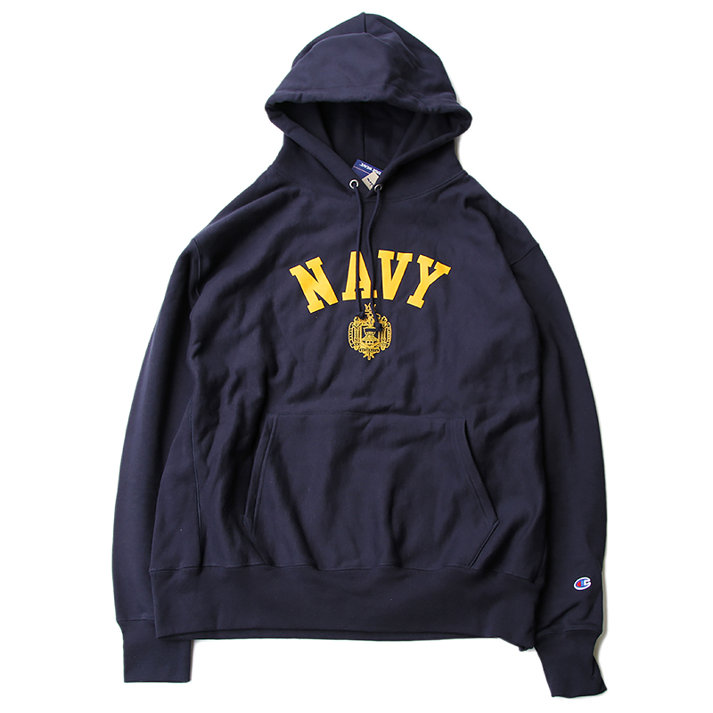 楽天市場】Champion USNA ISSUE OFFICIAL PRINT R/W HOODED SWEAT 