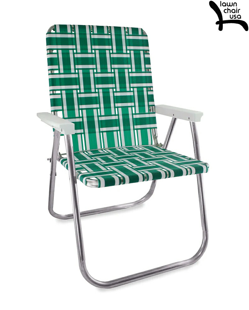 【楽天市場】LAWN CHAIR USA GREEN AND WHITE STRIPE CLASSIC FOLDING CHAIR 「Made