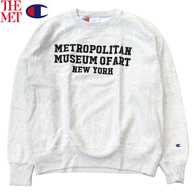 超安い品質 Champion REVERSE WEAVE THE MET OFFICIAL PRINT LOGO CREW