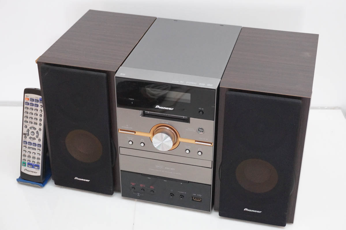 【中古】Pioneerパイオニア DVD/MDミニコンポーネントシステム DVD／CD／MD MDLP対応 X-MF7DV MDコンポ