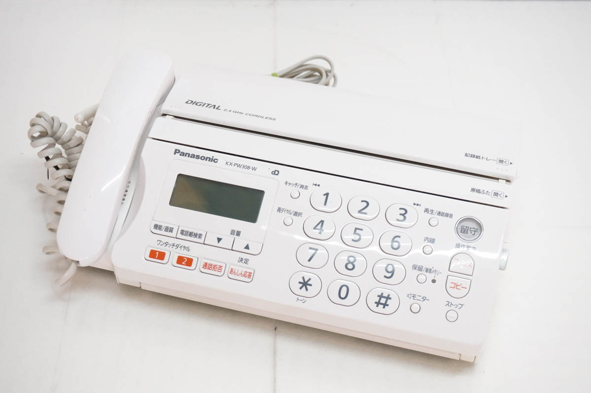 【中古】Panasonicパナソニック おたっくす 普通紙FAX KX-PW308 親機のみ