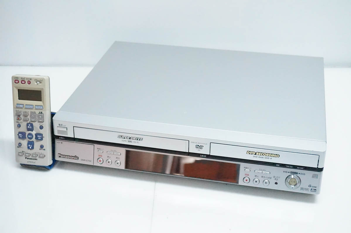 【中古】Panasonicパナソニック DIGA DMR-E70V DVDプレーヤー一体型VHSビデオデッキ ダビング機能付|エスネットショップ店