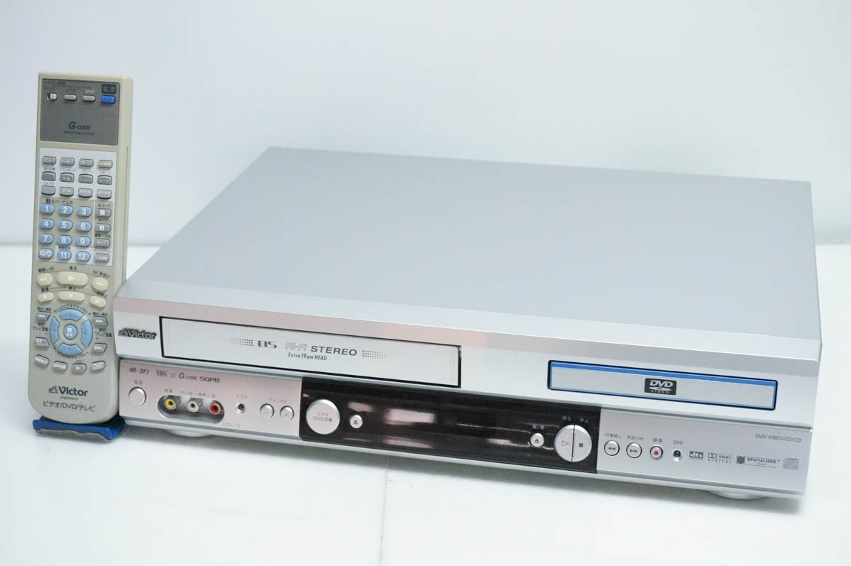 【中古】JVC Victorビクター DVDプレーヤー一体型VHSビデオ HR-DF1 ビデオデッキ｜エスネットショップ店