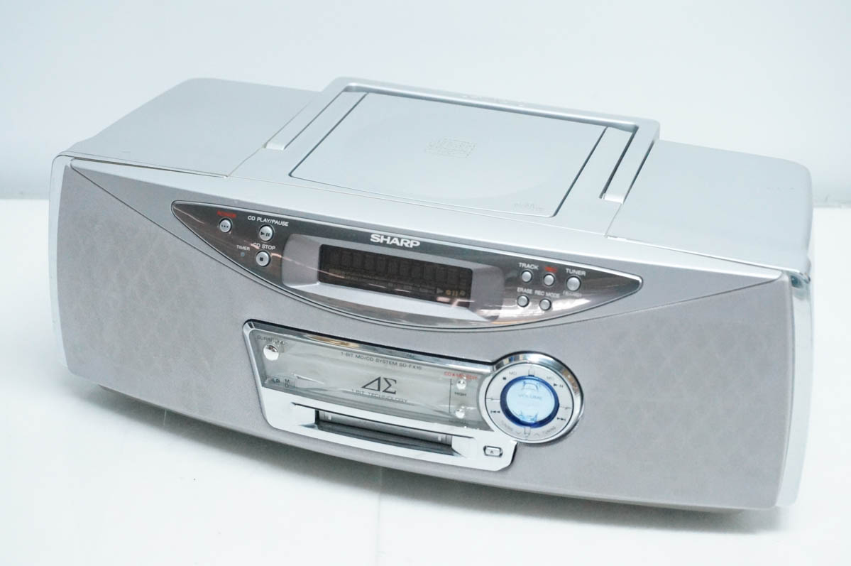 【中古】SHARPシャープ 1ビットMD/CDシステム Auvi CD／MD／ラジオ MDLP対応 SD-FX10オーディオ｜エスネットショップ店