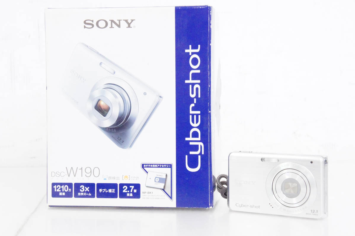 【中古】SONYソニー コンパクトデジタルカメラ Cyber-shotサイバーショット 1210万画素 DSC-W190