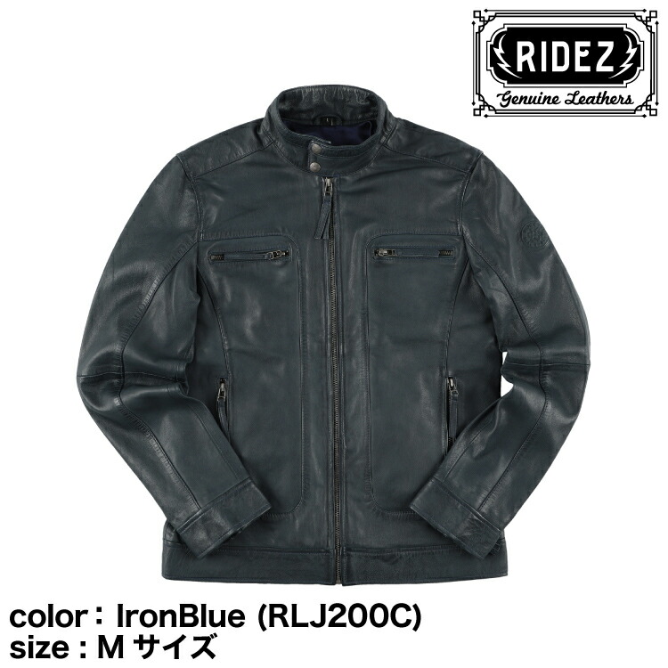 【楽天市場】RIDEZ CLUBS JACKET IronBlue (RLJ200C-L) Lサイズ/レザージャケット : グリーンテック楽天市場店