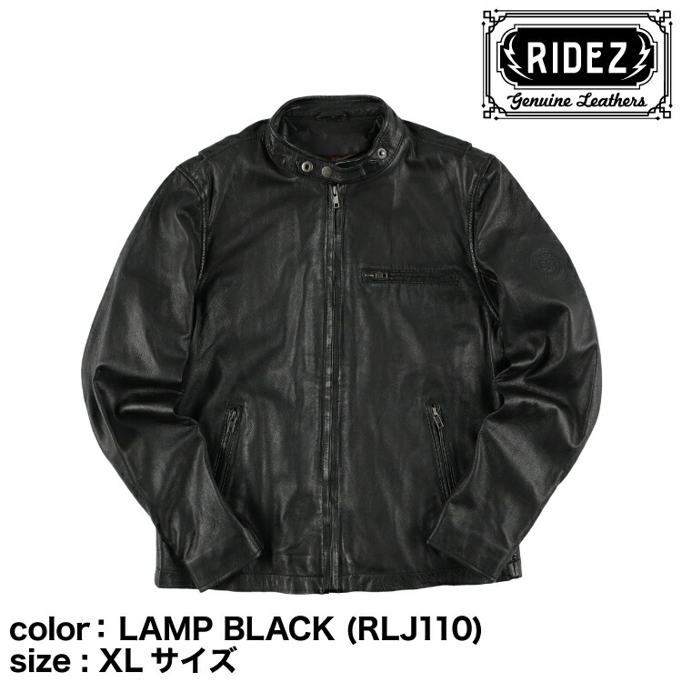 RIDEZ ACE JACKET LAMP RLJ110 ライダースジャケット RIDEZ ACE JACKET LAMP BLACK RLJ110 シングルライダースジャケット