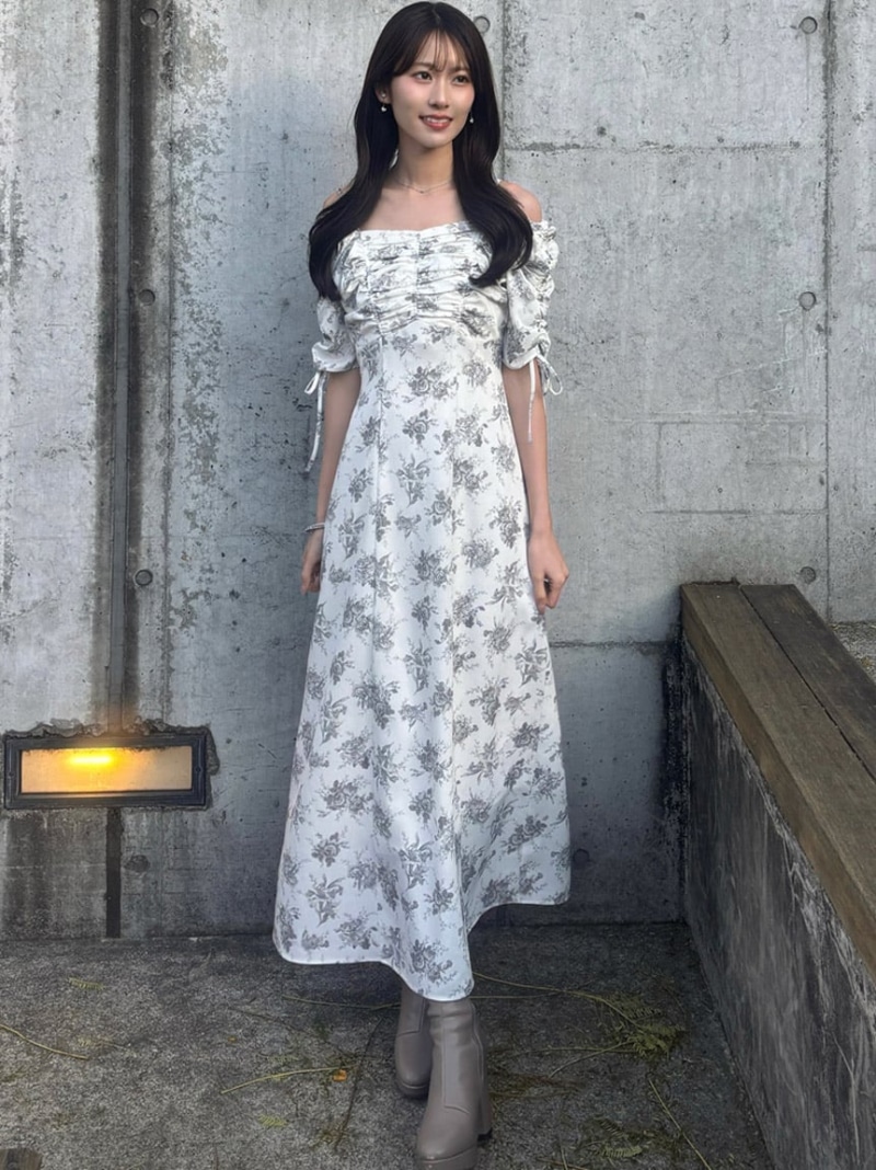 【SALE／20%OFF】【WEB限定/ROSE Collection】ROSEプリントワンピース SNIDEL スナイデル ワンピース・ドレス ワンピース イエロー【RBA_E】【送料無料】[ Fashion]