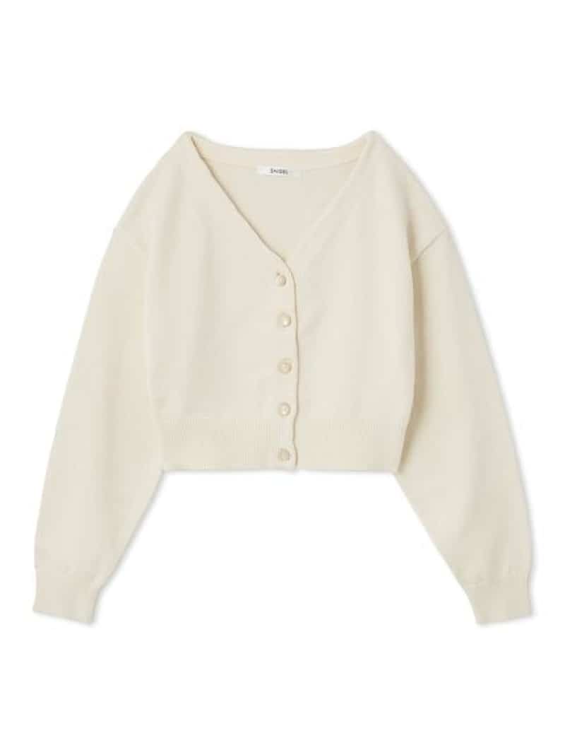 【完売品】SNIDEL スパークルハーフシアーカーディガン WHT 白 新品 スパークルシアーカーディガン(カーディガン)｜トップス｜SNIDEL