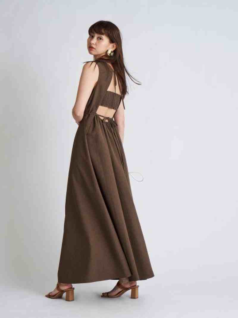 楽天市場 バックオープンフレアワンピース Snidel スナイデル ワンピース ロングワンピース マキシワンピース レッド ベージュ 送料無料 Rakuten Fashion Usagistore Usagionline公式ストア