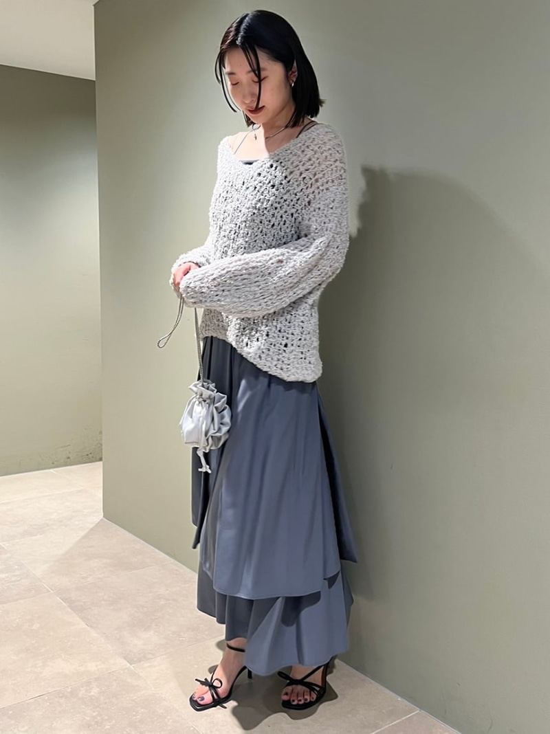 SALE／50%OFF】【WEB限定サイズあり】ペーパーヤーンプルオーバー  