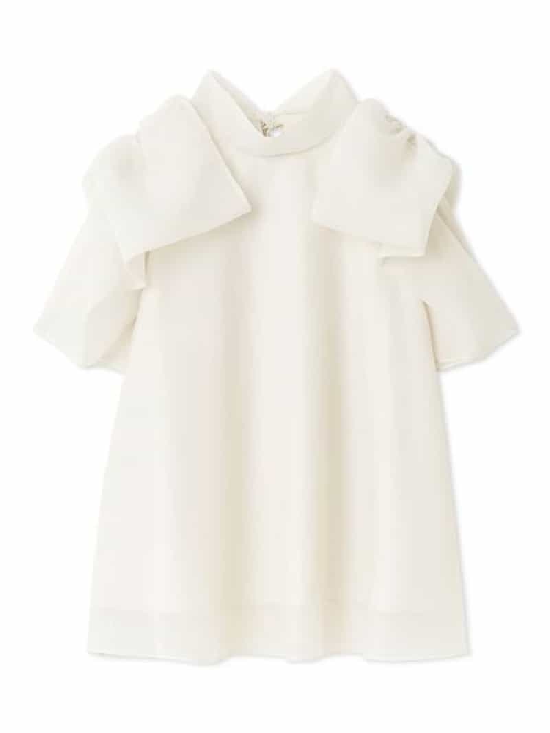 Sustainableリボンライクオーガンシースルーブラウス SNIDEL スナイデル トップス シャツ・ブラウス ホワイト ブラック【送料無料】[ Fashion]