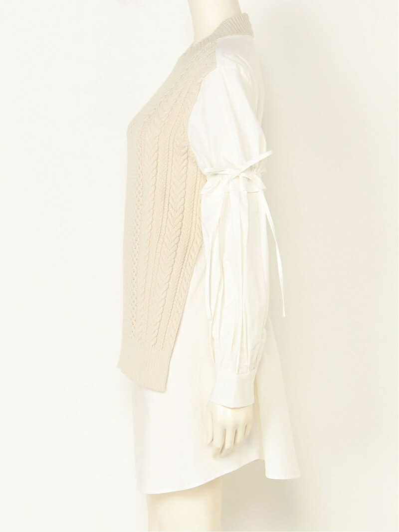 楽天市場 Rakuten Fashion Sale 45 Off ニットベストドッキングワンピース Snidel スナイデル ワンピース ワンピースその他 ベージュ ホワイト ネイビー Rba E 送料無料 Snidel スナイデル