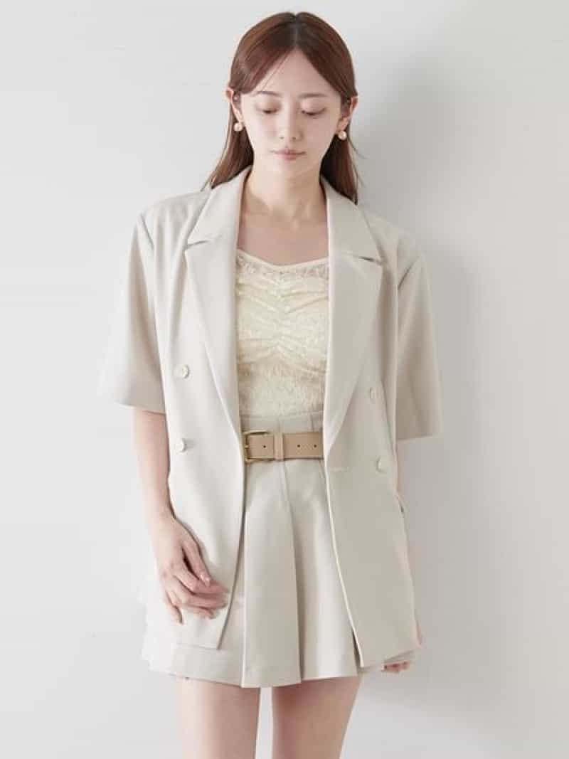 25SS SNIDEL Sustainableイレギュラー 金ボタン ジャケット SNIDEL ジャケット テーラードジャケット Sustainableイ