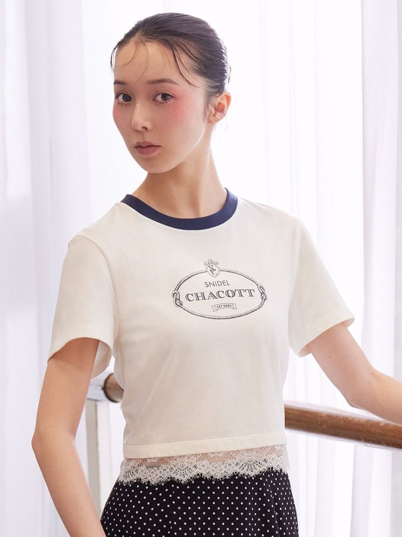 【Chacott】コラボレーストリムプルオーバー SNIDEL スナイデル トップス スウェット・トレーナー 白いこと サクラ色【貨物輸送無料】[ Fashion]