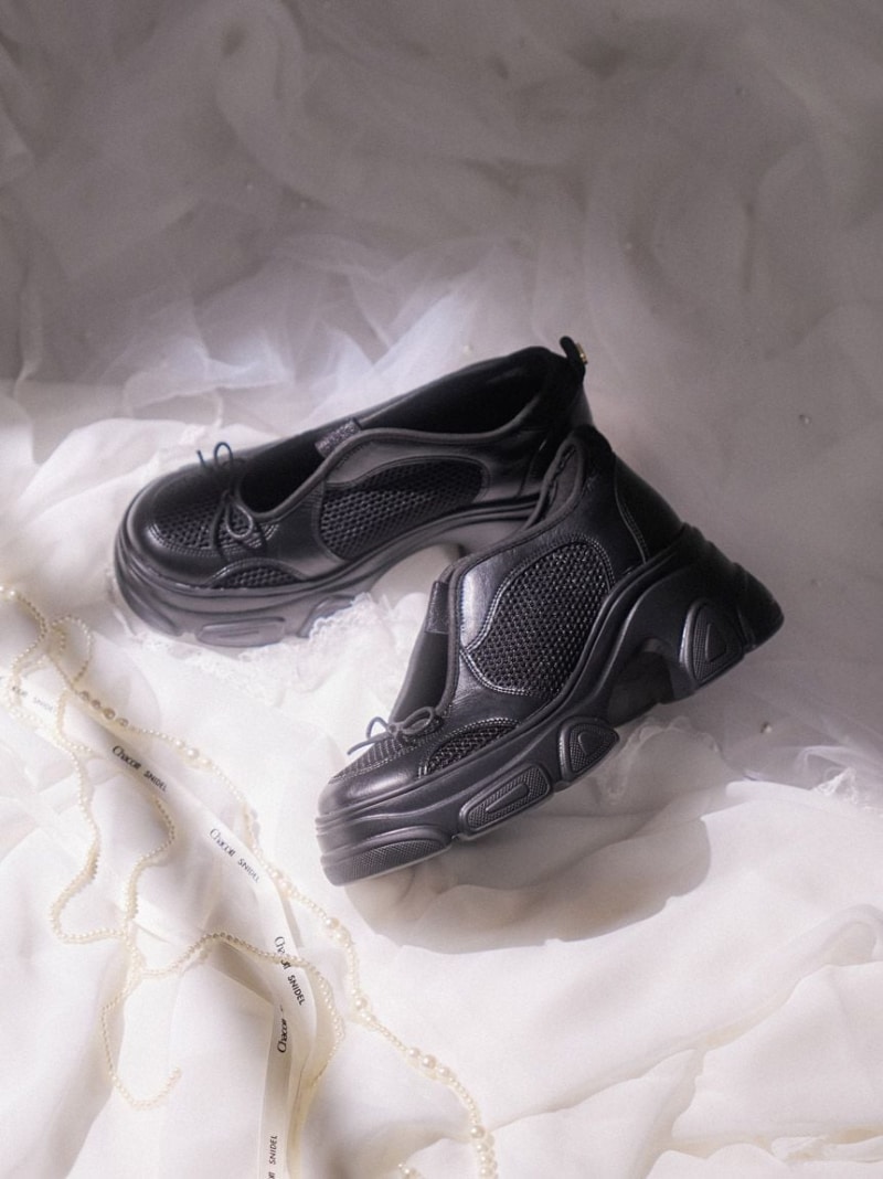【Chacott】コラボスニーカー SNIDEL スナイデル シューズ・靴 スニーカー 黒いこと【貨物輸送無料】[ Fashion]