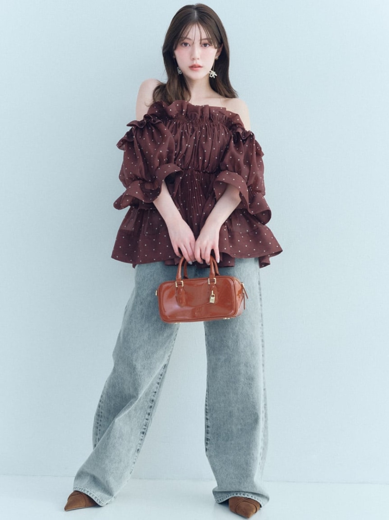 ストレートデニム SNIDEL スナイデル パンツ ジーンズ・デニムパンツ グレー【送料無料】[ Fashion]