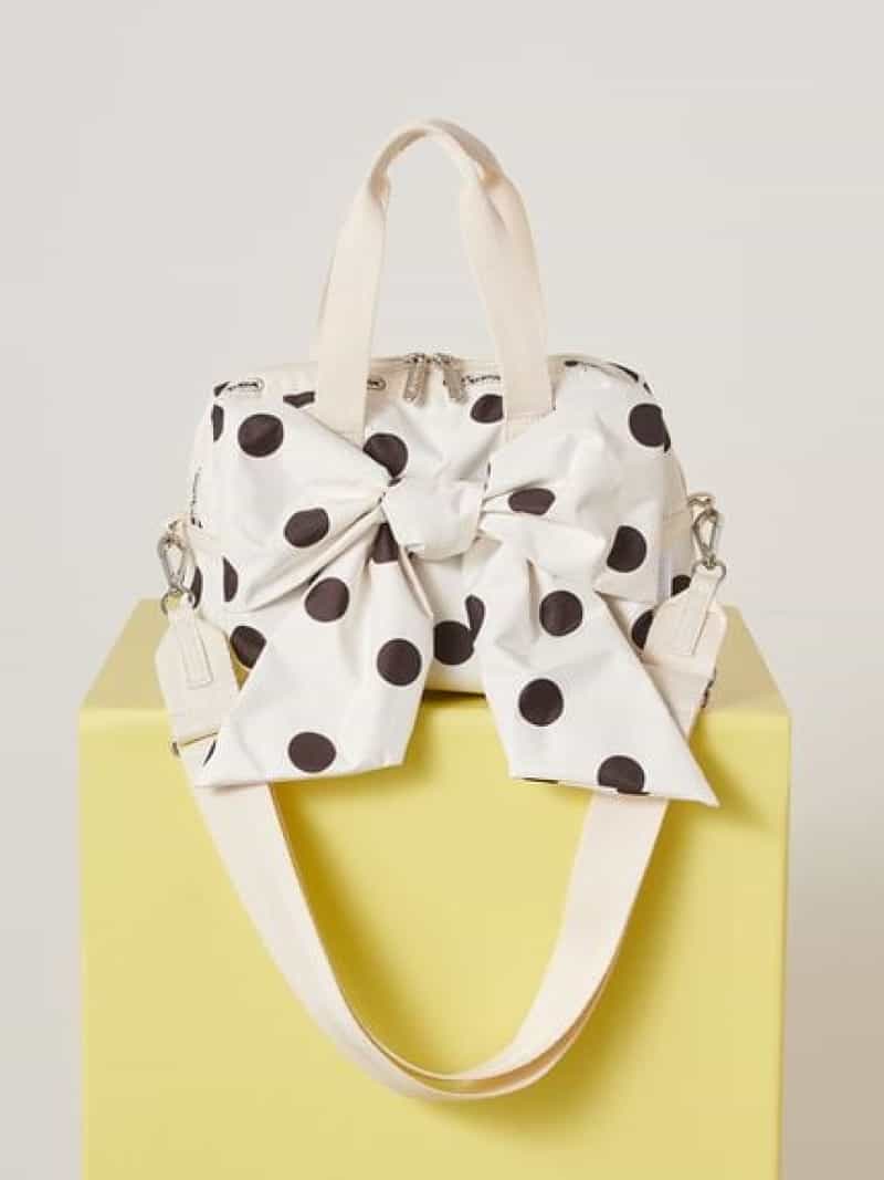 【SNIDEL×LeSportsac】LG BOW SM SATCHEL SNIDEL スナイデル 御徒面子 ショルダーバッグ 白いこと 黒いこと【貨物輸送無料】[ Fashion]