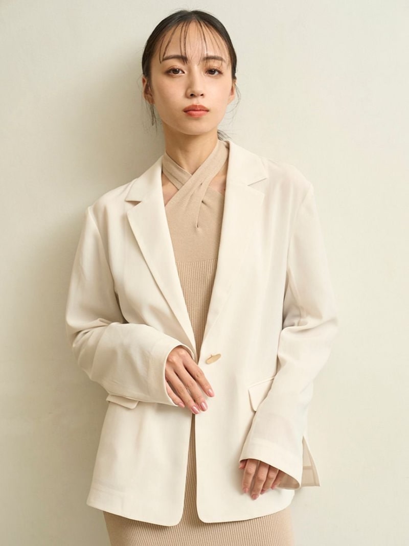 SNIDEL Sustainableイレギュラー金ボタンジャケット SNIDEL ジャケット テーラードジャケット Sustainableイ