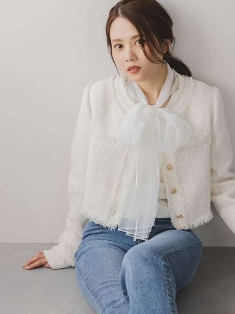 SNIDEL ミドルツイードジャケット SNIDEL スナイデル ミドルツイードジャケット SWFJ241062