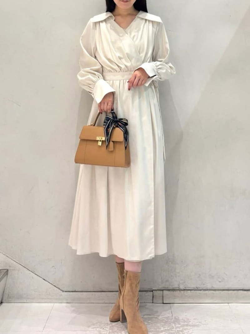 バリエカシュクールシャツワンピース SNIDEL スナイデル ワンピース・ドレス ワンピース ネイビー【送料無料】[ Fashion]