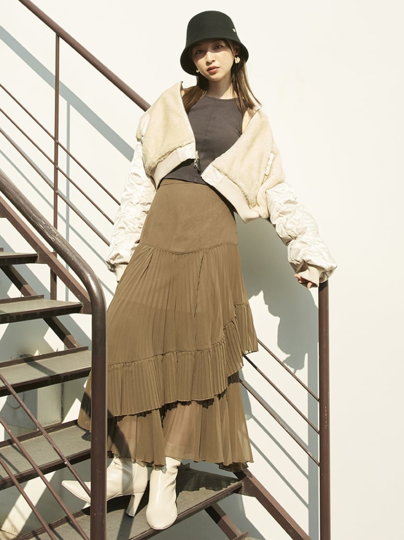 SALE／50%OFF】シフォンティアードスカート SNIDEL スナイデル