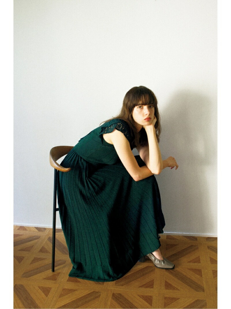 楽天市場 Rakuten Fashion Sale 45 Off ガーデンレースニットop Snidel スナイデル ワンピース ニットワンピース ブラック グリーン ピンク Rba E 送料無料 Snidel スナイデル